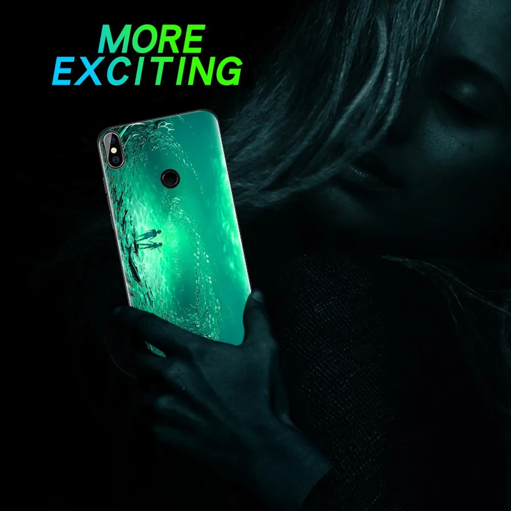 Luminous Tempered Glass Case For Xiaomi Mi 8 SE A1 A2 Lite MiX3 Max 2 3 Case on Redmi Note 5 Pro 4X Case Redmi 5 Plus 6 6A Cover (5)