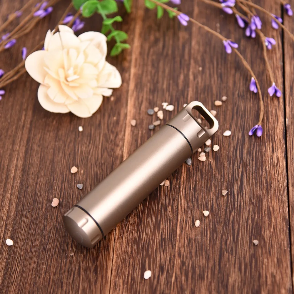 Portable Waterproof Capsule Seal Bottle Stainless Steel Outdoor Survival Pill Box Container Capsule Pill Bottle Tank pill box