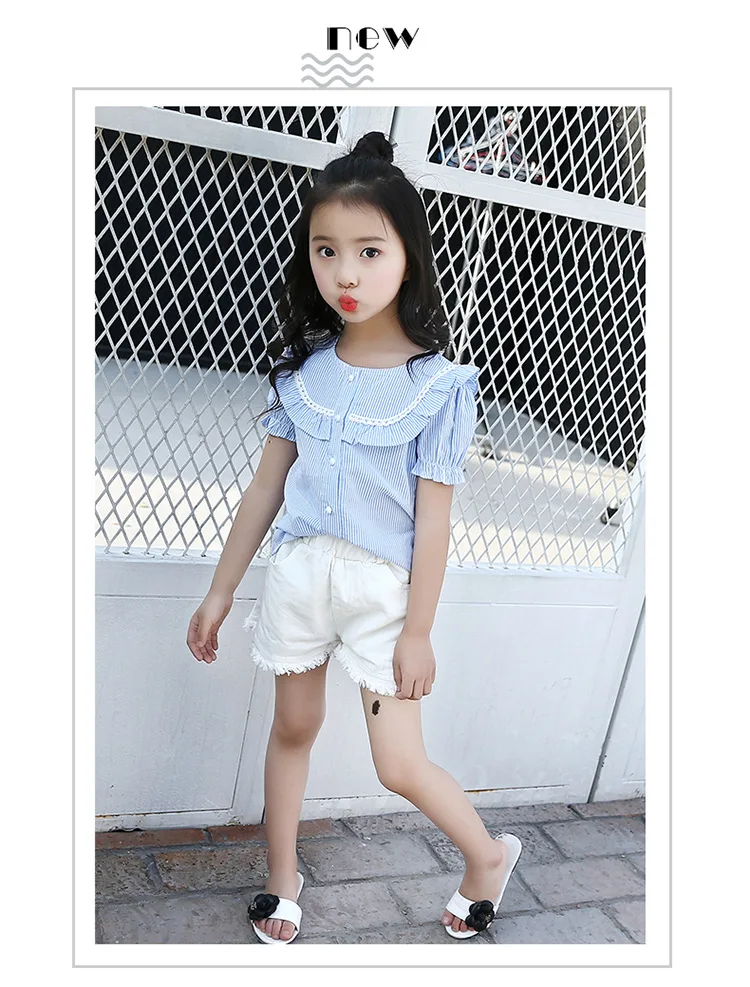 Children's T-shirt Girls Baby Summer Cute style Beautiful girl chiffon Printed loose T-shirt top for angel kids clothes (4)