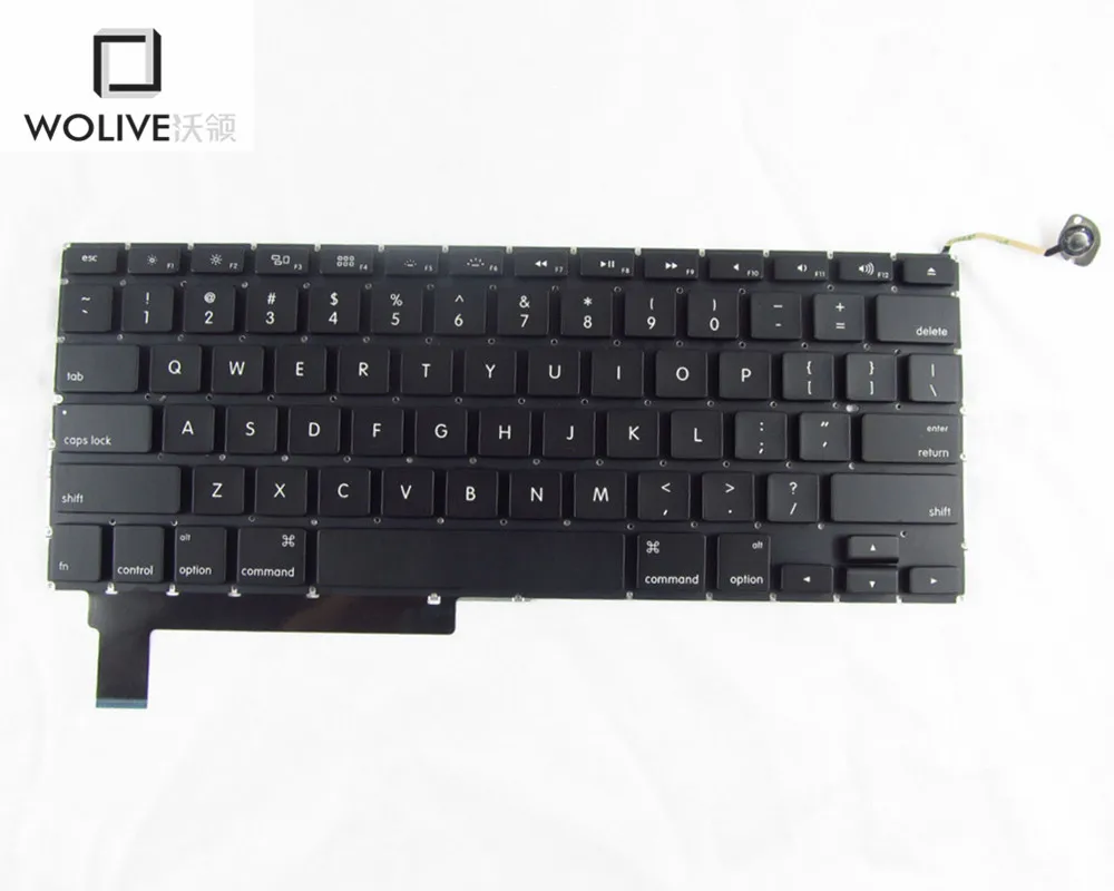 Подлинная A1286 US клавиатура для ноутбука Macbook Pro 1" 2009-2012 год с Подсветка Язык версия замена