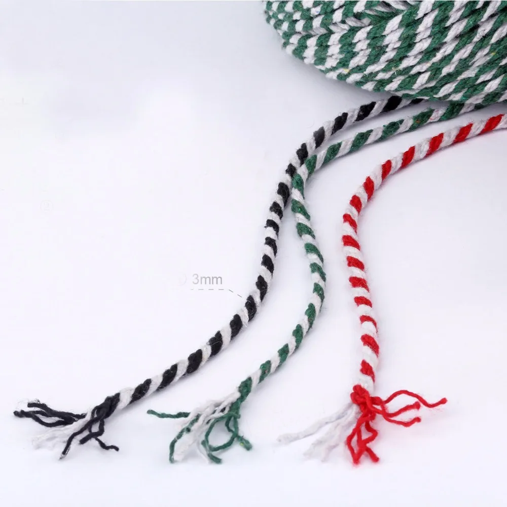 Шпагат строка 150 метров/roll 3 мм хлопок Шнуры Веревки для дома ручной работы Рождественский подарок упаковка поделок DIY