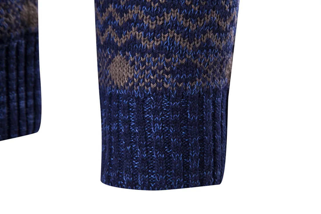 Брендовый Повседневный осенне-зимний теплый пуловер вязаный полосатый мужской свитер мужское платье Толстые мужские свитера Джерси Одежда