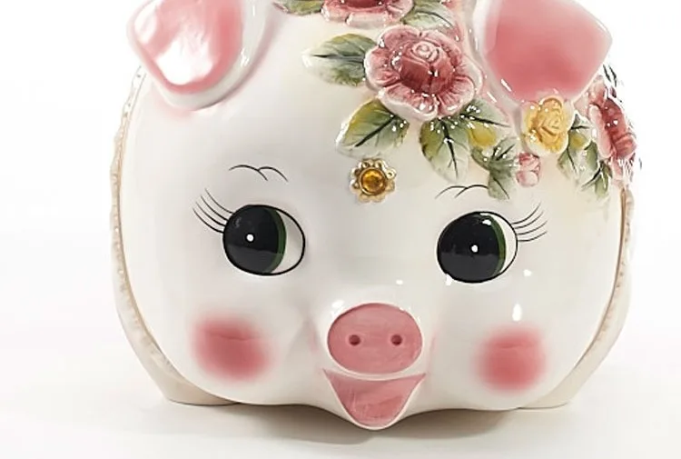 Kawaii свинья Керамическая Свинья-копилка предмет интерьера банки банка Европейская мультяшная копилка Свинья орнамент для дома девушки подарок фигурки