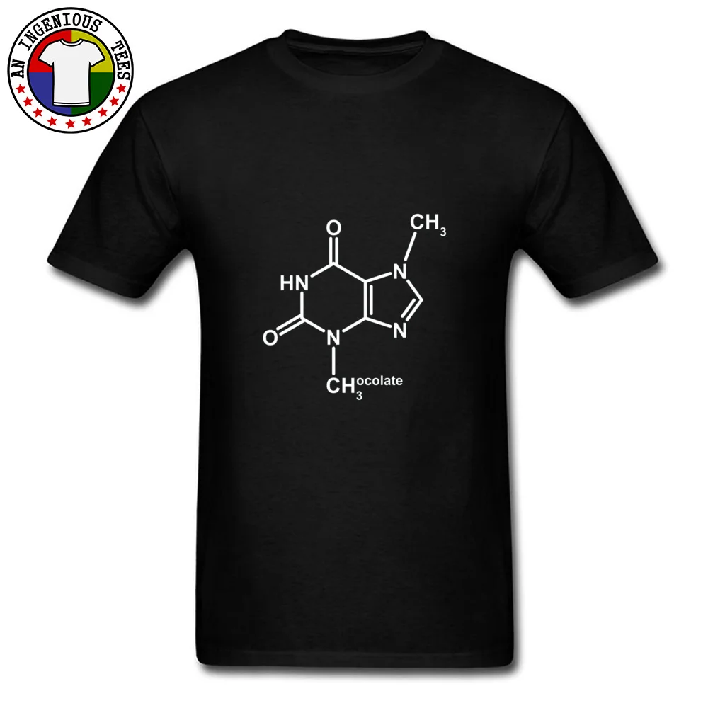 Normal Theobromine Molecule Chocolate 13035 T Shirts for Male Fitted ostern Day Crew Neck 100% Cotton T Shirts Top T-shirts Theobromine Molecule Chocolate 13035 black
