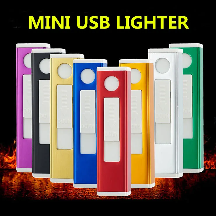 

2019 New Rectangular lighters USB Electronic Rechargeable Battery Flameless Cigar Cigarette USB Lighter Smoking Accessories