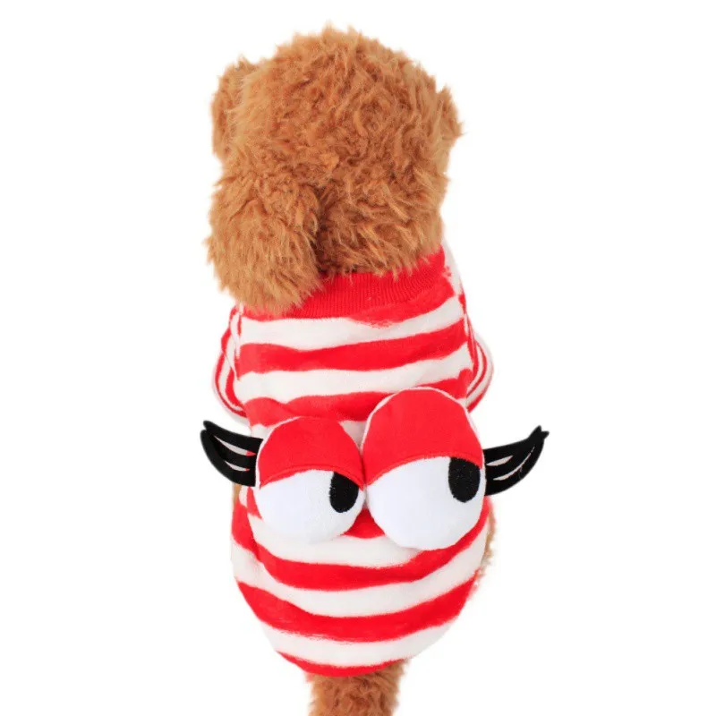 

Eyes Striped Corduroy Winter Pet Dog Clothes Costume Clothes for Dog Coats Chihuahua Clothing for Small Animals Puppy Coat