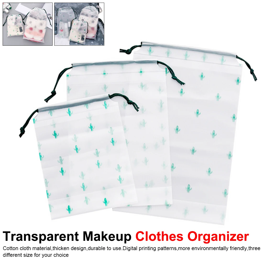 

3 Styles Swimsuit Organizer Transparent Bag 1pc Drawstring Swimming Bags Transparent Clothes Bag Sports Travel Storage Bags