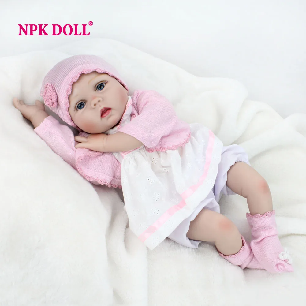 15" Realistische Reborn Babypuppen Newborn Lebensechte Silikon Vinyl Mädchen Toy 