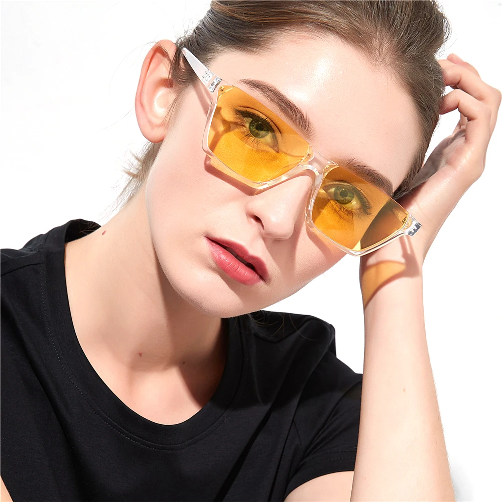 VIVIBEE женские полуоправы солнцезащитные очки UV400 в винтажном стиле 90 s