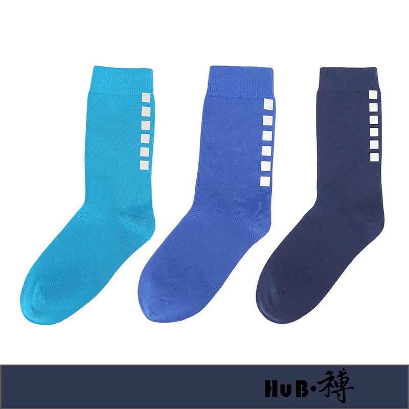 

HuB Reflective block Cycling socks night run Breathable Deodorizing Solid color Riding Socks basketball football sports socks