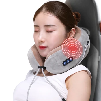 

Neck Massager Electric U-shaped Pillow Memory Foam Smart Kneading Neck Vibration Cervical Spine Travel Shoulder Massage Pillow