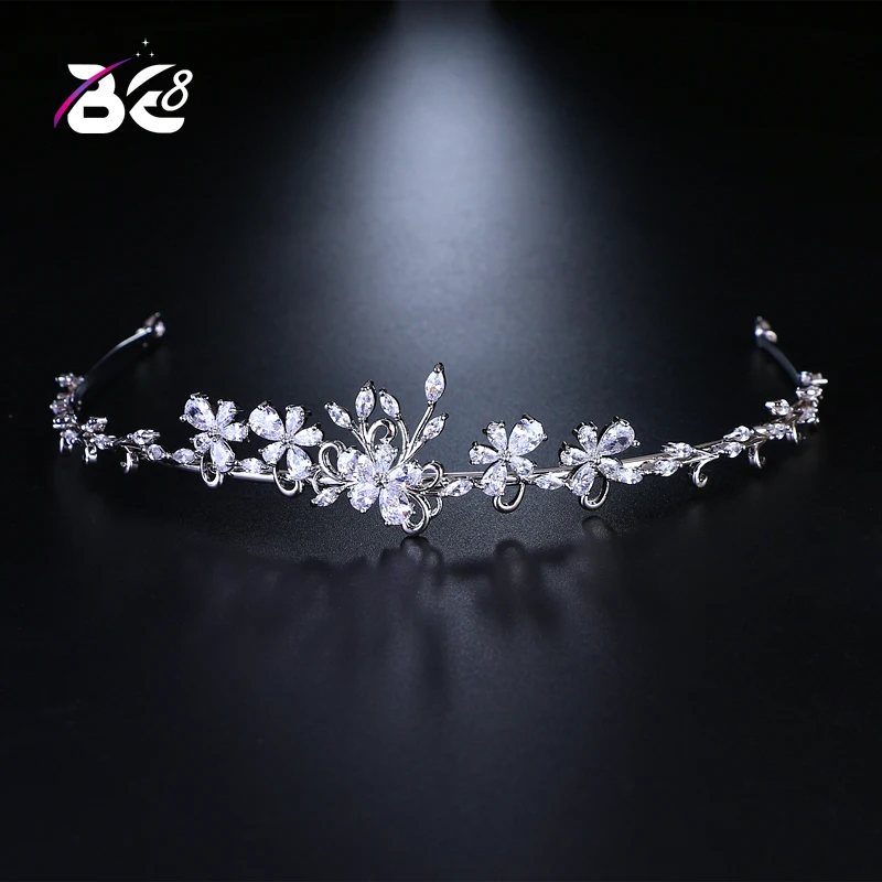 

Be 8 New Arrival Fashion Jewelry AAA Cubic Zirconia Pave Women Tiaras Hair Accessories Beauty Bride Wedding Crown for Gifts H114