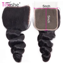 Perruque Lace Closure Loose Wave brésilienne – Tinashe, cheveux naturels, couleur naturelle, pre-plucked, 5x5, Swiss Lace Closure, partie libre/centrale, HD