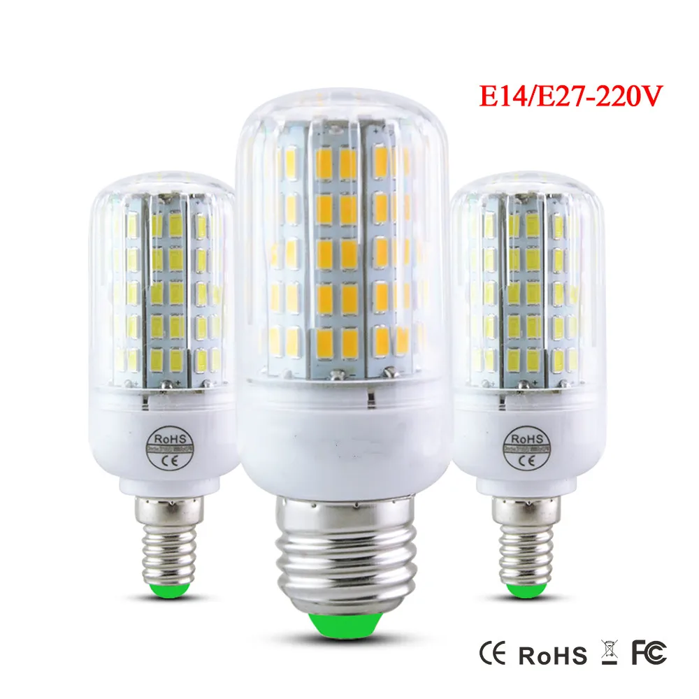 

E27 E14 220V LED Lamp 5730 SMD LED Corn Bulb 24 30 42 64 80 89 108 136 Leds Lamp Bombillas Light Bulbs Lampada Ampoule Lighting