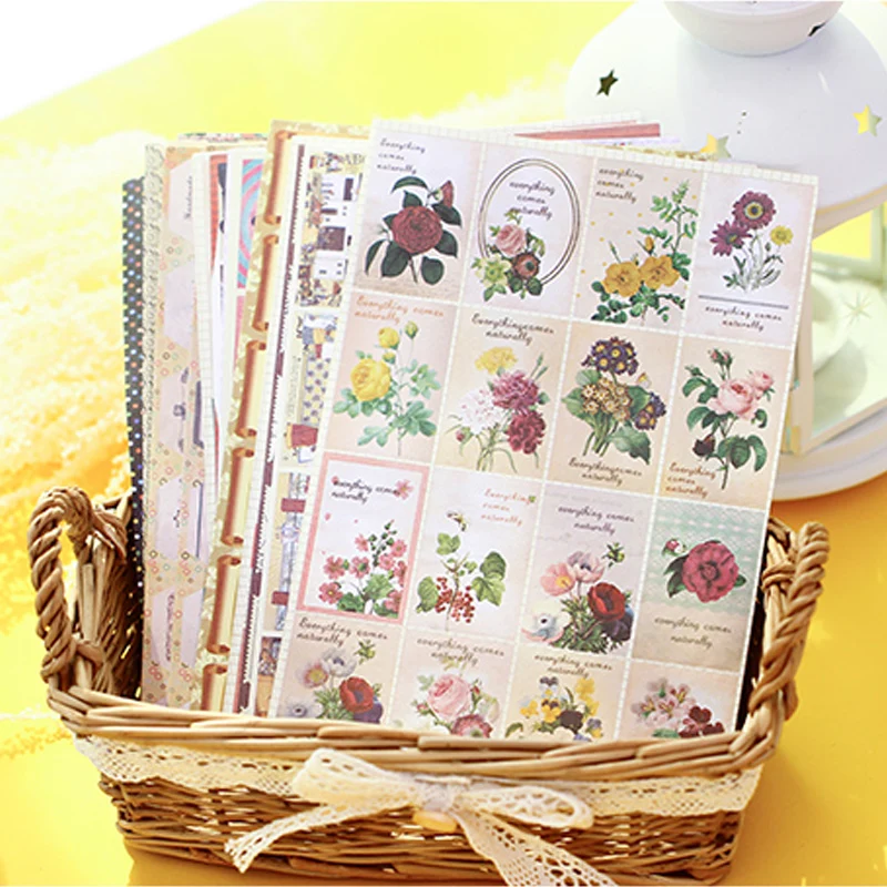 

24 sheets vintage style laptop stickers scrapbooking pegatinas autocollant notebook diary decor sticker books for kids