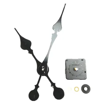 

50 Sets Large Quartz Clock Mechanism Clock Insert Motor Clock Repair with Black Hands 13mm Shaft