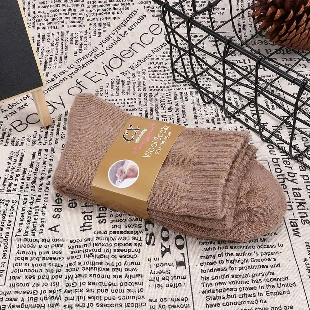 Wool Cashmere Comfortable Thick Socks Men Winter Outdoor Sports Socks