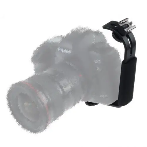 

D shaped Flash Bracket Adjustable Angle For Camcorder Mic Microphone Video Light Camera