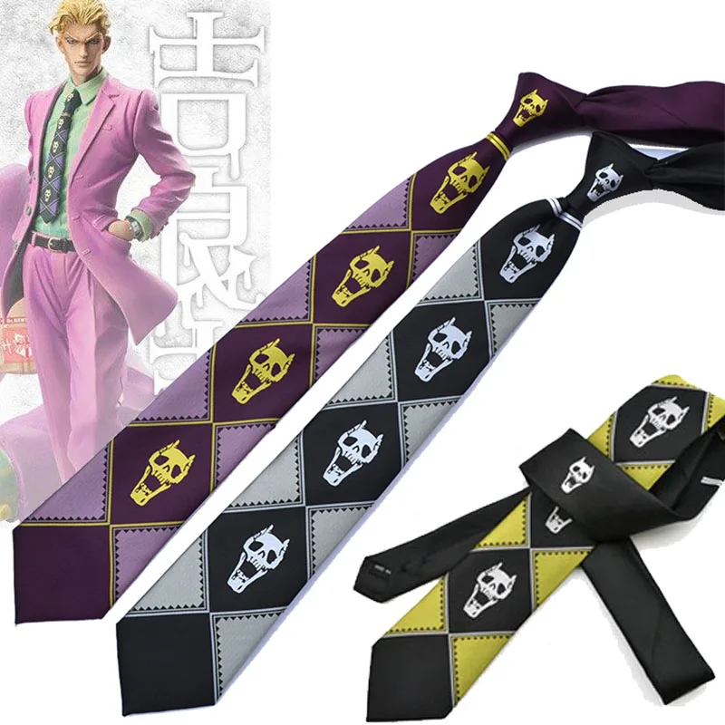 Аниме Галстук на шею JoJo необычное приключение Кира йошикаж галстук для косплея