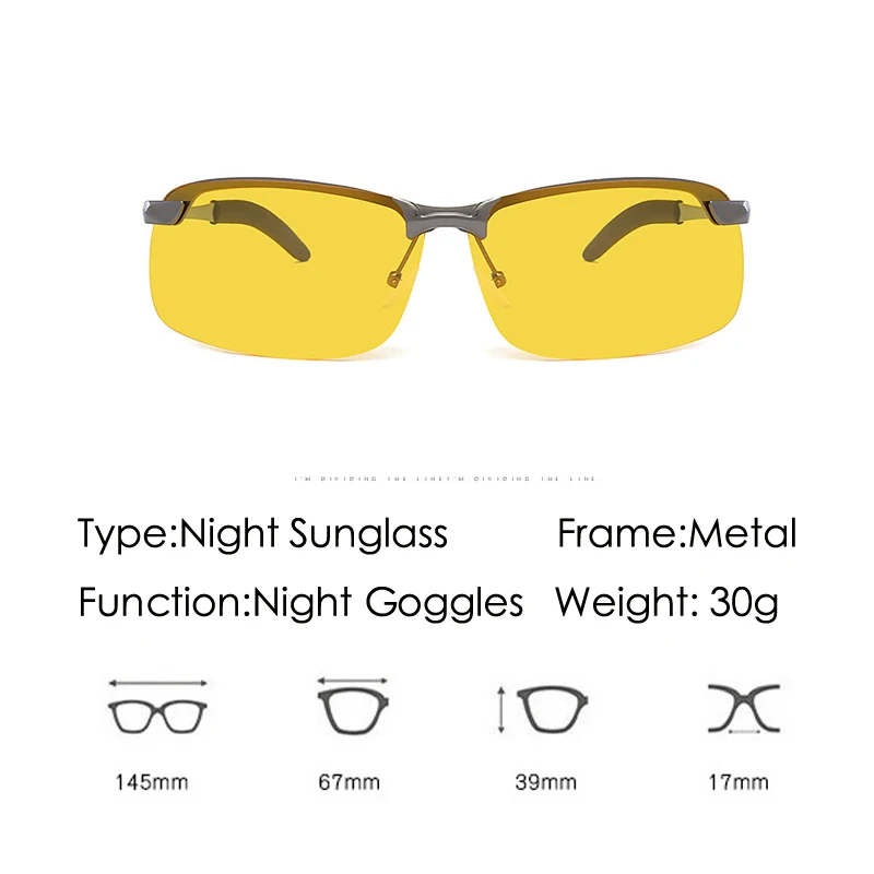 Sun Glasses for Men Night Vision Sunglasses Men Women Goggles Glasses UV400 Sun Glasses Driver Night Driving Eyewear