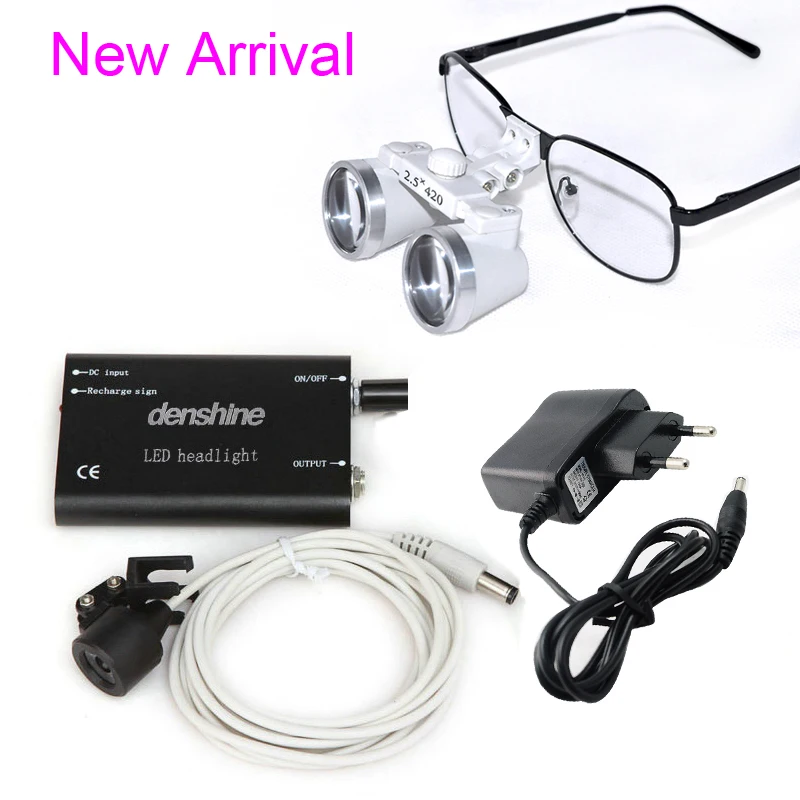 New Dentist Dental Surgical Medical Binocular Loupes 2.5X 420mm Optical Glass Loupe+Portable Black LED Head Light Lamp New Dentist Dental Surgical Medical Binocular Loupes 2.5X 420mm Optical Glass Loupe+Portable Black LED Head Light Lamp