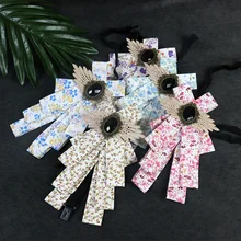 Цветочный женский галстук-бабочка, Женский галстук-бабочка для свадебной вечеринки, галстук-бабочка для женщин, галстук-бабочка