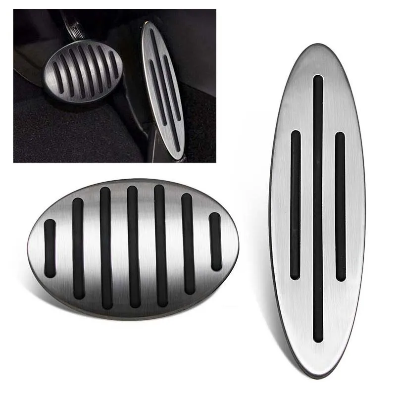 

For BMW Mini Cooper F54 F55 F56 2pcs Sliver Car Accessory Brake Gas Pedal Cover Pad