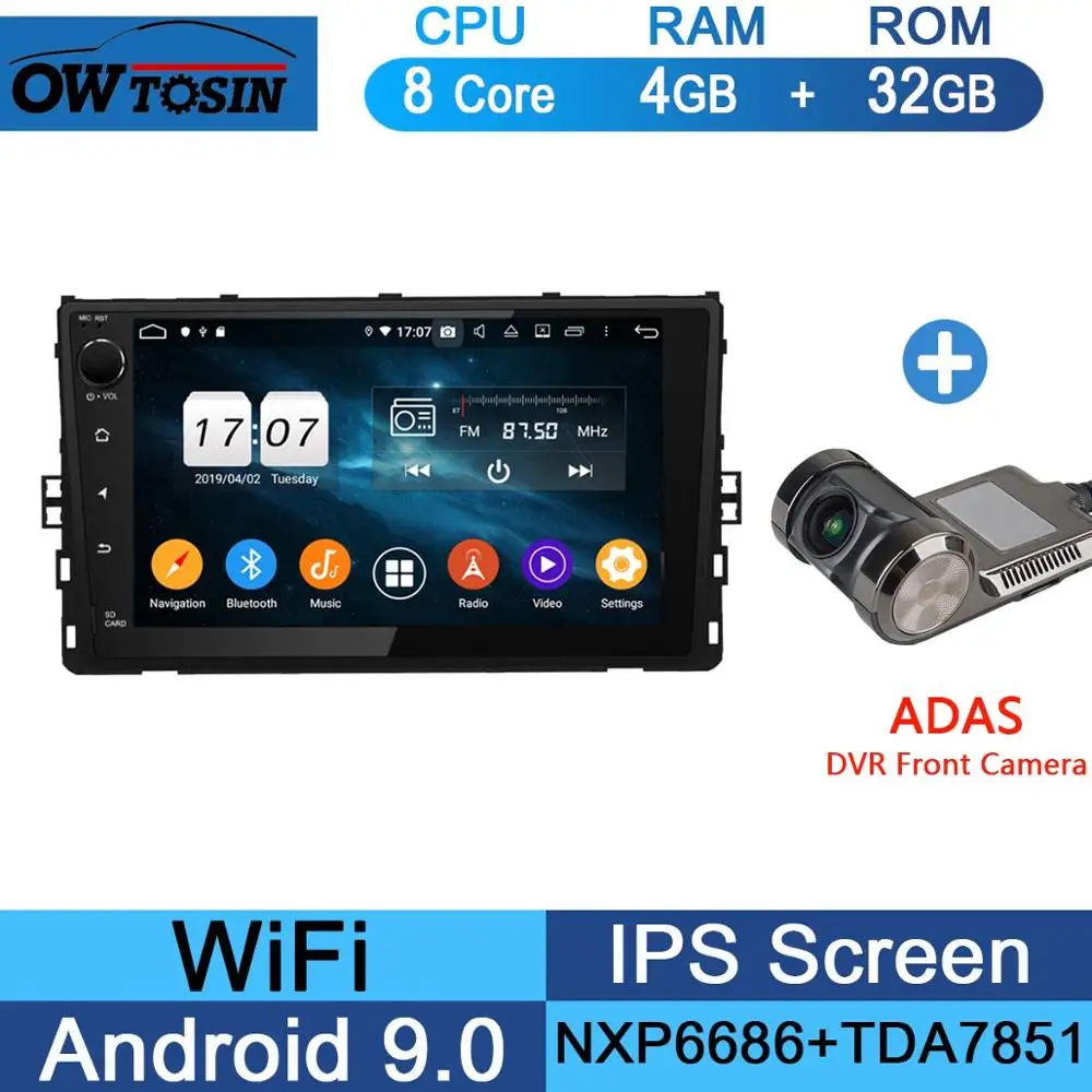 " ips Android 9,0 8Core 64G rom автомобильное радио gps для Volkswagen VW Tiguan Golf Passat CC Polo Jetta CarPlay Parrot - Цвет: 32G Adas Camera