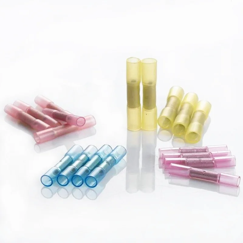

10pcs Heat Shrink Terminal Wire Connectors Cable Crimp Terminals Insulated Butt Electrical Splice Connector 10 to 22 AWG
