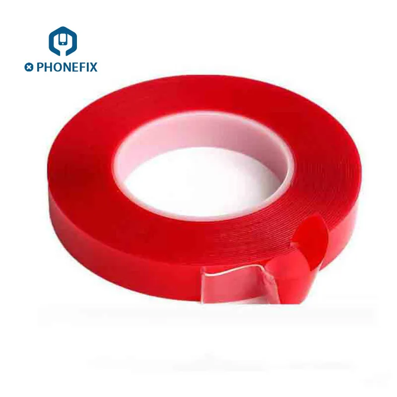 

PHONEFIX 2MM*25M High Temperature Resistance Red PET Film Double-Sided Tape for Phone LCD Screen Glass Battery Camera Repairing