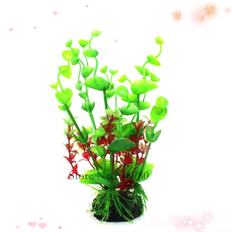 1 шт. маленькие/большие искусственные аквариумные растения пластиковые аквариумные украшения искусственные растения Трава Аквариум Декор Аксессуары - Цвет: m-green