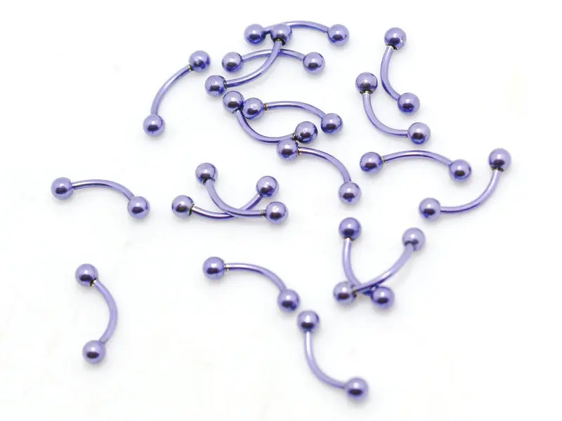 Ювелирные изделия для пирсинга тела стальные фиолетовые ювелирные бровей 10