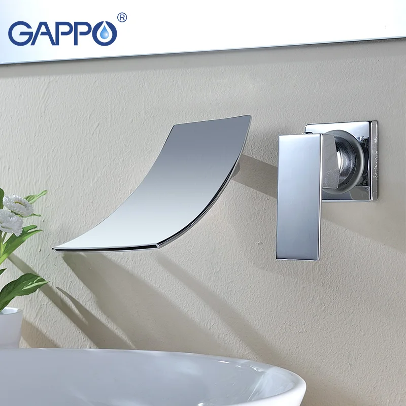 Gappo الحائط حوض للحمام صنبور شلال صنبور الحمام الغرور أحواض من الزجاج صنبور حوض خلاط الباردة والساخنة مياه الحنفية