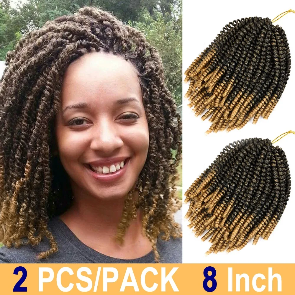 Silike 8 inch Crochet Braids Ombre Spring Twist Hair Kanekalon Synthetic Hair Extensions Braids Kinky Curly Twists 110g/pack Silike 8 inch Crochet Braids Ombre Spring Twist Hair Kanekalon Synthetic Hair Extensions Braids Kinky Curly Twists 110g/pack