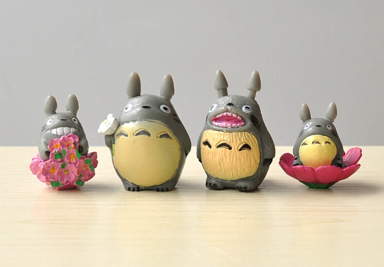 9pcs/lot 3-5cm Anime My Neighbor Totoro Spirited Away No Face Toy Hayao Miyazaki Mini Garden PVC Action Figures Kids Toys