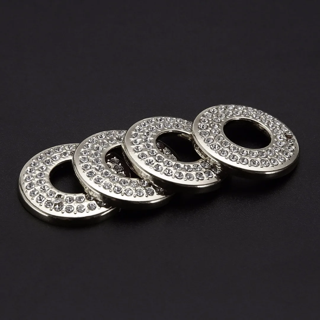 4PCS Luxury Metal Rhinestone Car Door Lock Pin Cover Trim Protective Decoration for Mercedes Benz C/E Class E260L CLS GLA GLC