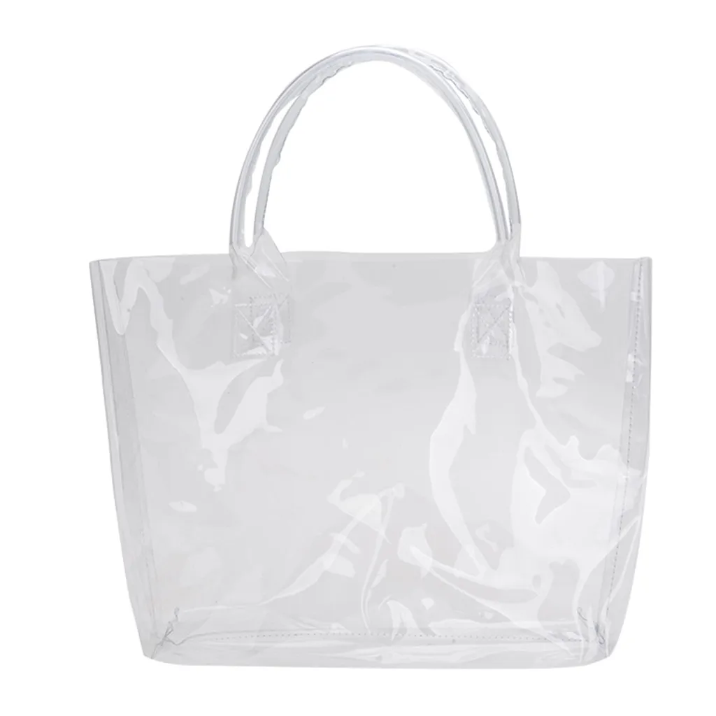 Женская сумка, модные роскошные сумки, прозрачные ПВХ сумки на плечо, уличная сумка на плечо, Большая вместительная сумка на плечо, 6,9 - Цвет: Прозрачный