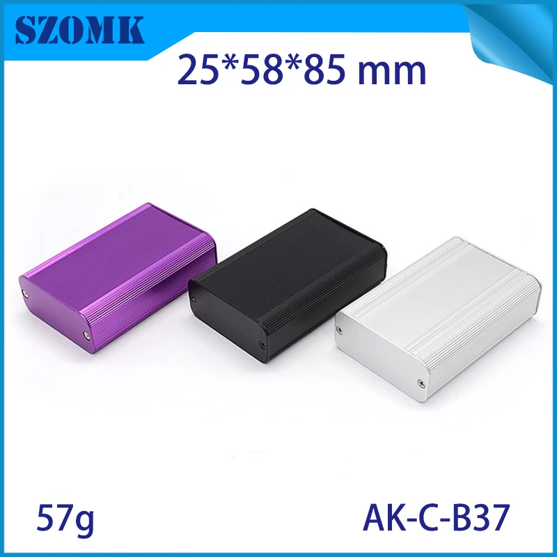 

1 piece85x58x25mm Aluminium electronics pcb box cabinet szomk aluminum enclosures diy electrical junction box project case szomk
