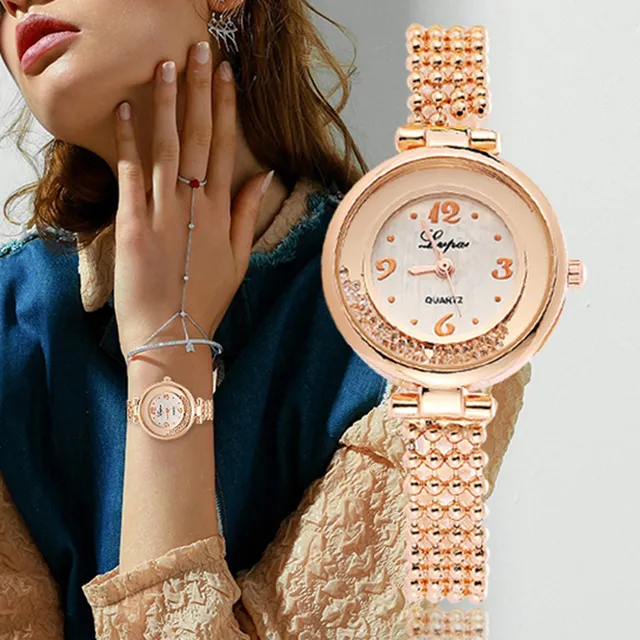 2017 New Lvpai Fashion Brand Round Crystal Women Bracelet Watch Rose Gold Quartz 2017 New Lvpai Fashion Brand Round Crystal Women Bracelet Watch Rose Gold Quartz