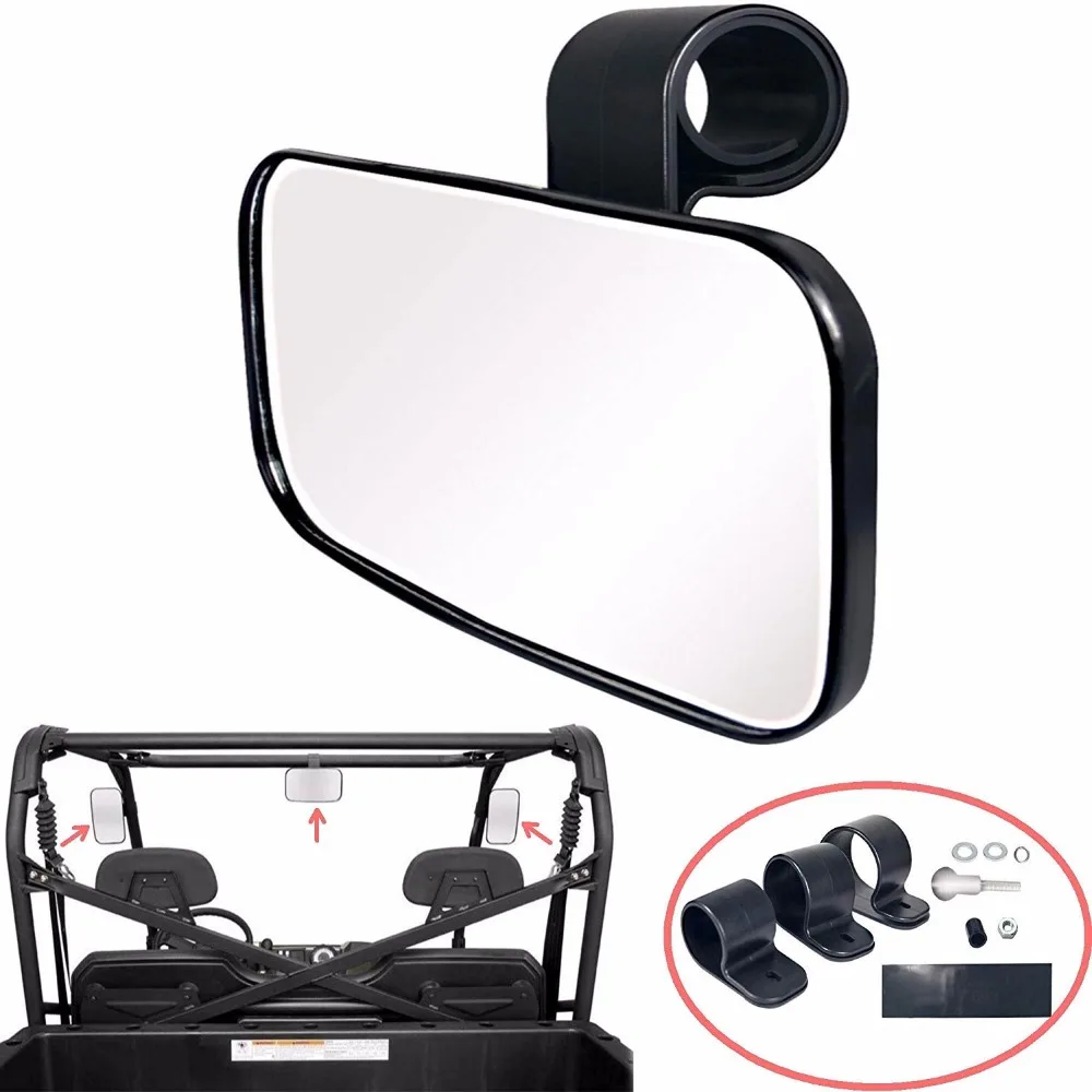 Large Adjustable UTV 1.5" 1.75" 2" Clamp Side Center RearView Mirror for Polaris RZR for Can-Am Commander 1000 for Artic Cat