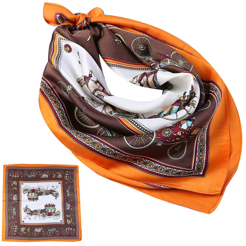 Женский платок Дамский платок девочка шейный платок повязка цветочный узор Карманный квадратный носовой платок KR015