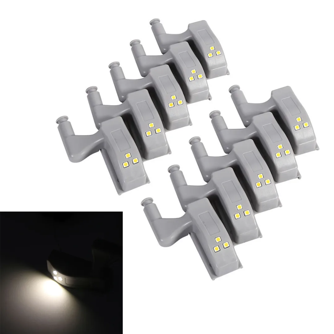 10Pcs Universal Cabinet Cupboard Closet Wardrobe Smart Sensor LED Hinge Lights