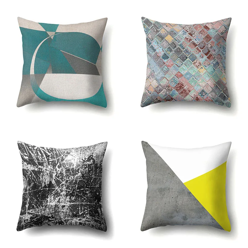 Colorful Geometry Pattern Cushion cover Geometric Printed Pillowcases