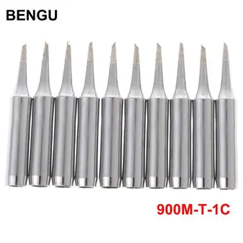 

10x 900M-T-1C Copper Replacement Bevel Style Soldering Iron Solder Tip Lead-free For Hakko 936