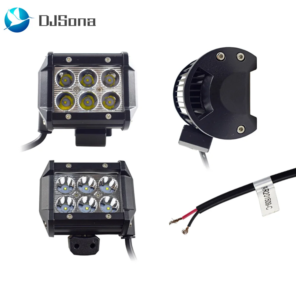 

NEW 11 18 W 12 V 2 4 inch LED Work Light LED Bar Light for Motorcycle Tractor Boat Off Road Truck SUV ATV 6 WD led beams 1 PCS