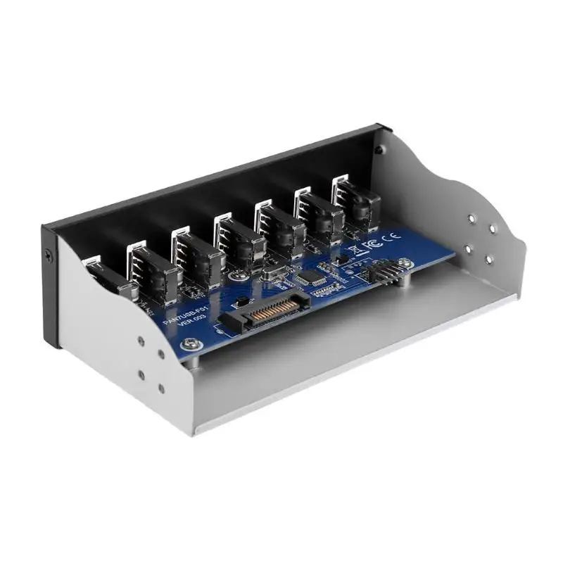  9 Pin to 7 Ports USB 2.0 Hub 5.25 inch CD-ROM Drive Bay CD ROM Front Panel for Computer Case Expans