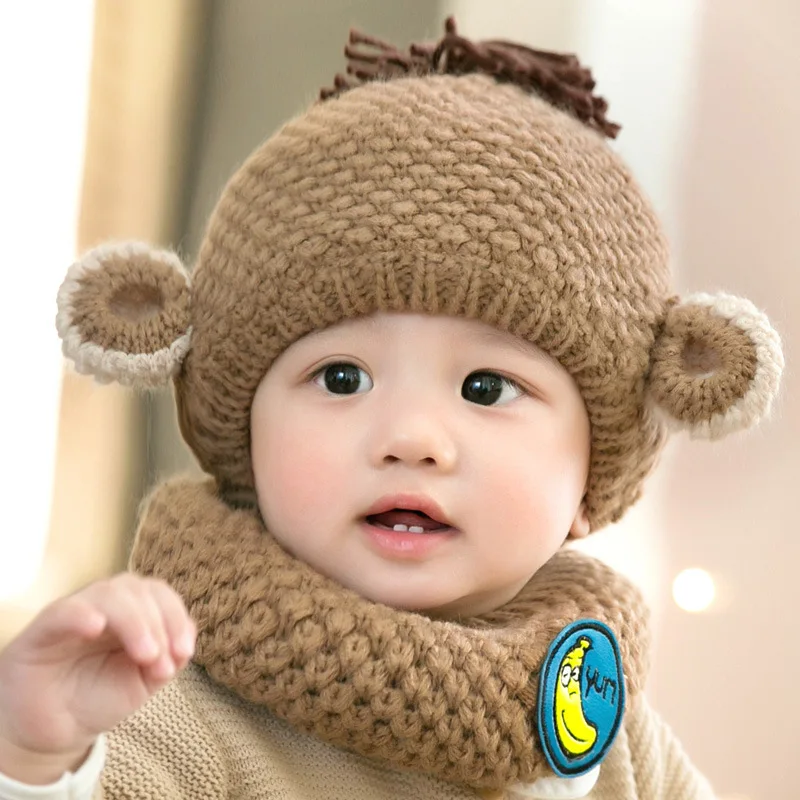KACAKID Unise Baby Hat Scarf Set Cute 