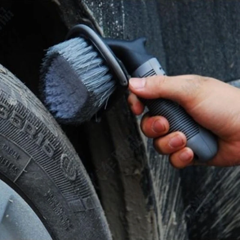 Wheel Clean Wash Brush T type Truck Car Motorcycle Tire Rim Scrubbing