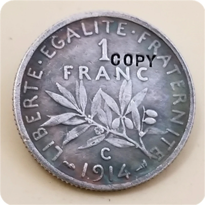 

1914-C,1900 France 1 Franc Semeuse,Paris COPY COIN