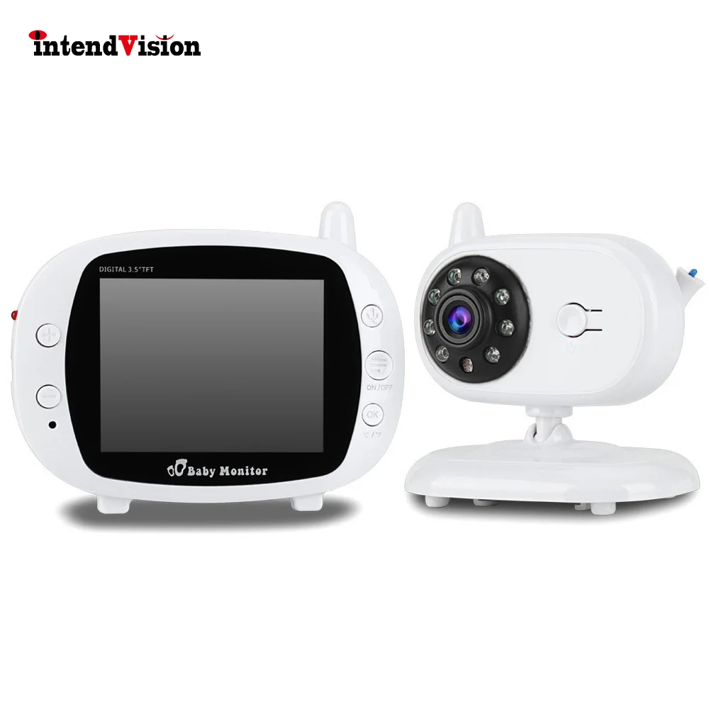 

3.5inch Wireless Baby Monitor Support Temperature Detect Two Way Audio Video Intercom with Lullabies Baby Camera IDH025